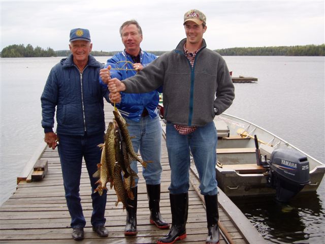 Three men with a big supper